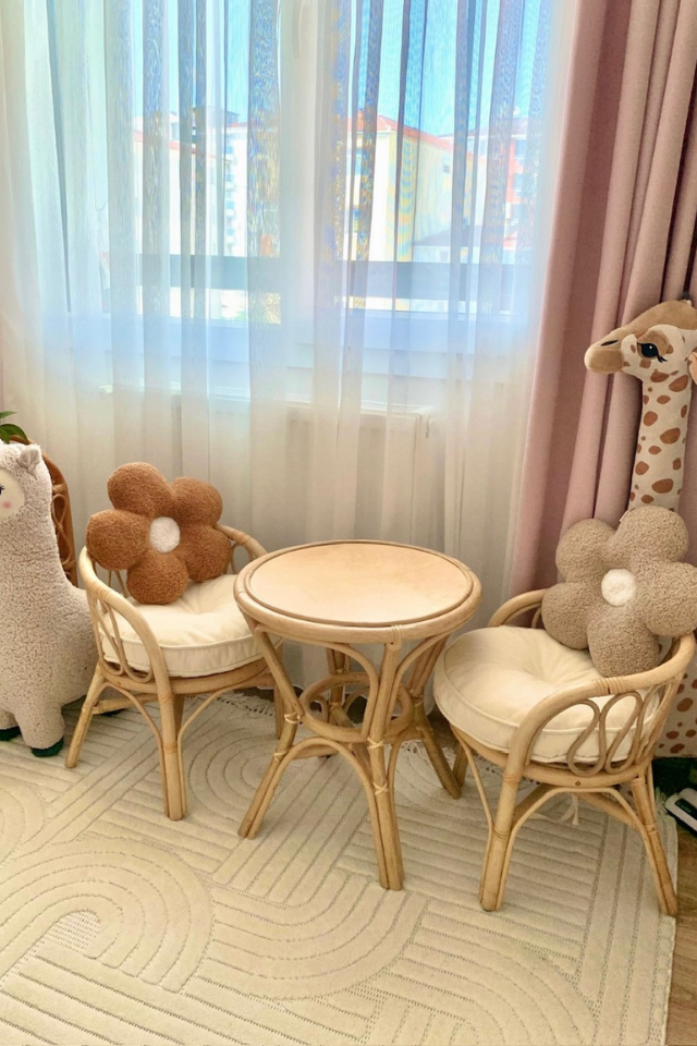 Bambu Çocuk Çalışma Masası Takımı