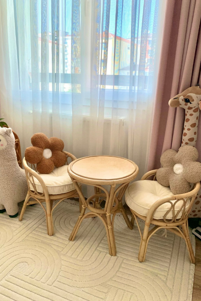Bambu Çocuk Çalışma Masası Takımı