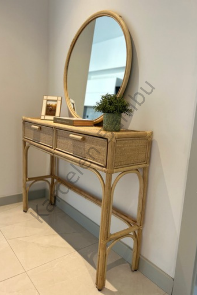 Bambu (Rattan) Dresuar / Konsol / Makyaj Masası