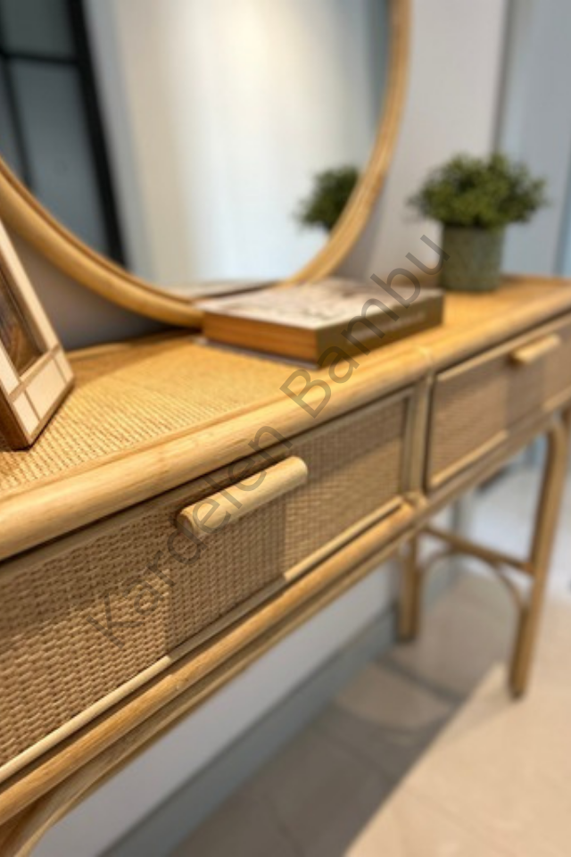 Bambu (Rattan) Dresuar / Konsol / Makyaj Masası