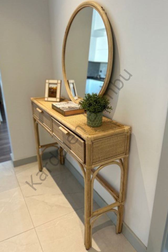 Bambu (Rattan) Dresuar / Konsol / Makyaj Masası