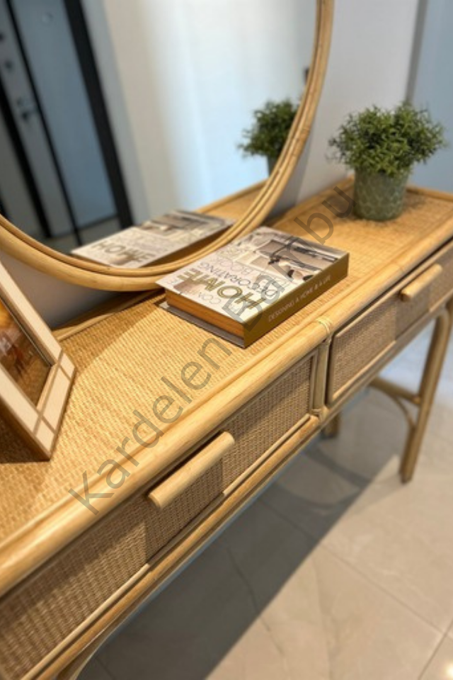 Bambu (Rattan) Dresuar / Konsol / Makyaj Masası