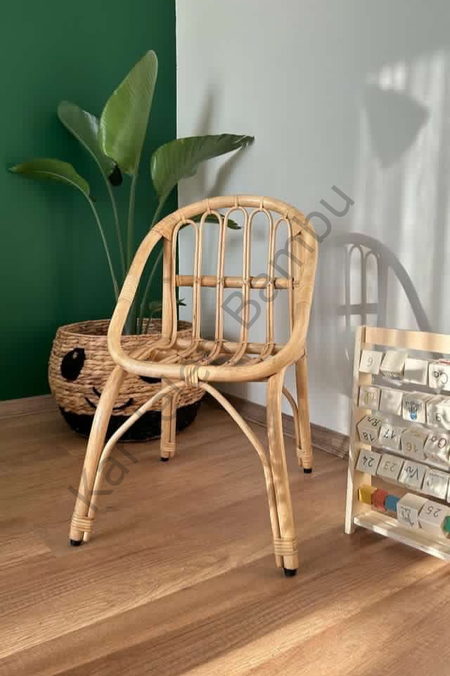 Bambu (Rattan) Kolsuz Çocuk Sandalyesi