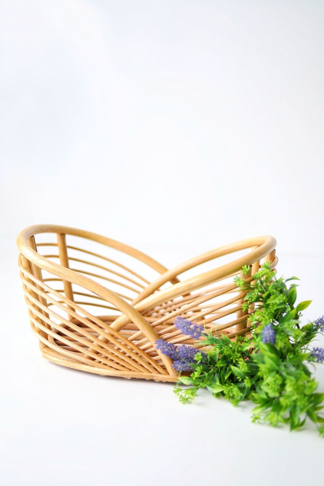 Bambu (Rattan) Çekim Sepeti Midye Model / Bambu Props bal köpüğü