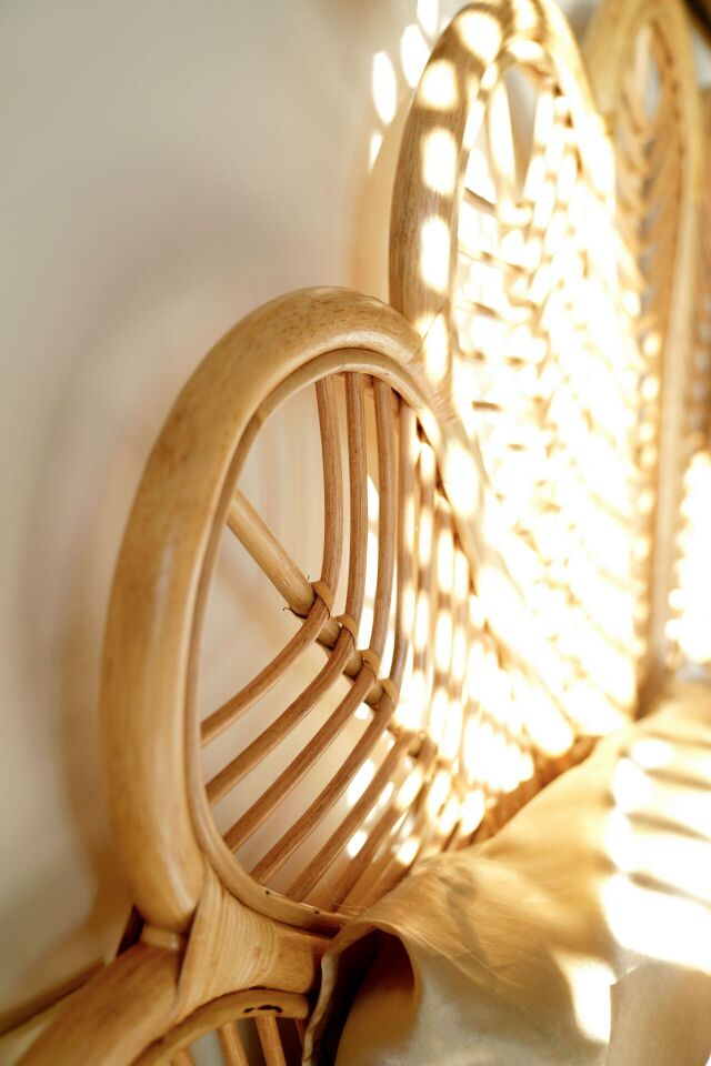 Bambu (Rattan) Papatya Model Yatak Başlığı