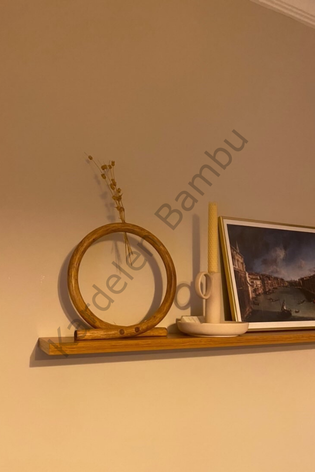 Yuvarlak Bambu Vazo/Çiçeklik