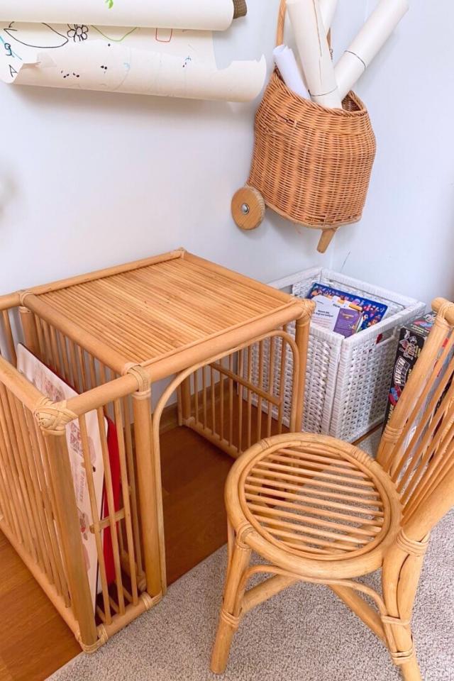 Bambu Çocuk Çalışma Masa Takımı