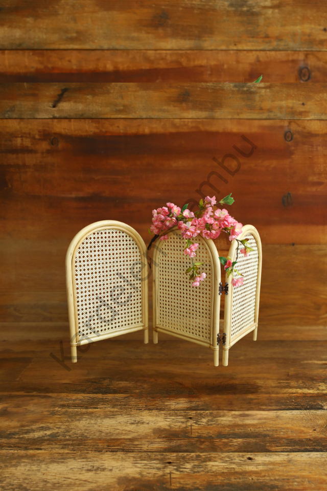 Bambu (Rattan) Hazeranlı Mini Paravan / Bambu Props