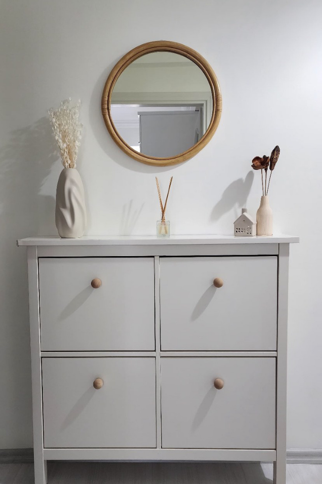 Bambu (Rattan) Yuvarlak Ayna (50cm)