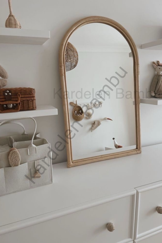 Bambu Konsol Üstü /Duvar Ayna Çerçevesi (55cm*90cm)