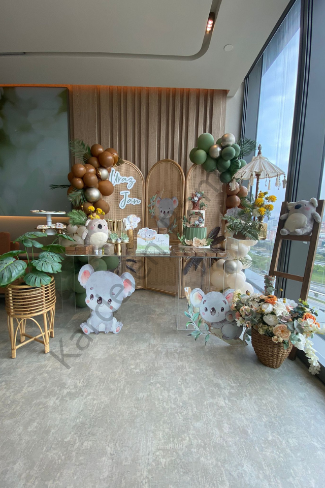 Bambu (Rattan) Yuvarlak Çiçeklik