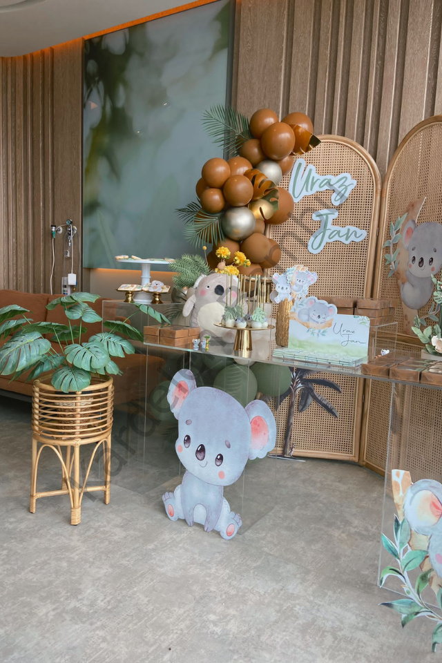 Bambu (Rattan) Yuvarlak Çiçeklik