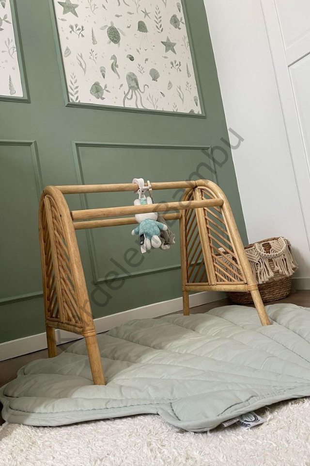 Bambu (Rattan) Kılçık Model Bebek Egzersiz Aleti / Oyun Standı