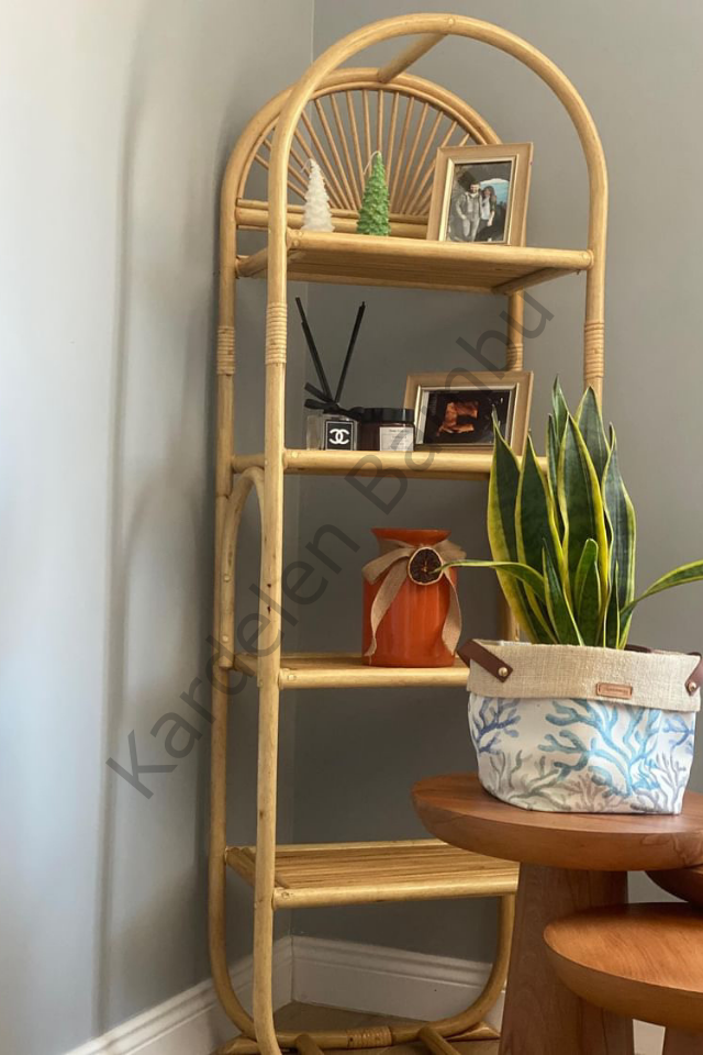 Bambu (Rattan) Oval Raf / Vitrin