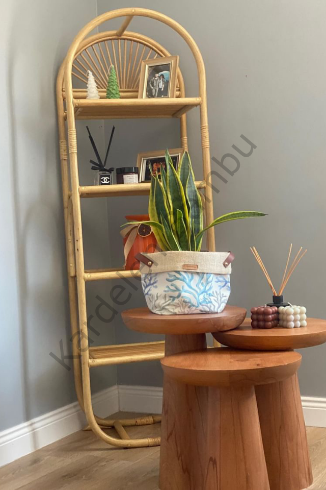 Bambu (Rattan) Oval Raf / Vitrin