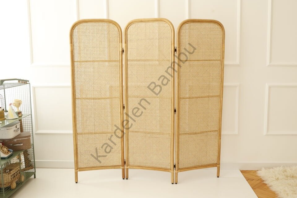 Bambu (Rattan) Hazeranlı Dekoratif Paravan