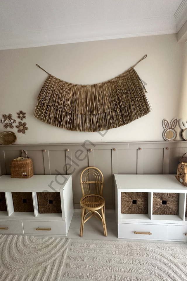 Gökkuşağı Model Bambu (Rattan) Çocuk Sandalyesi