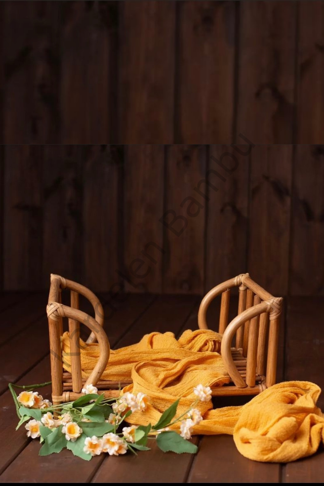 Bambu (Rattan) Dikdörtgen Çekim Yatağı / Bambu Props