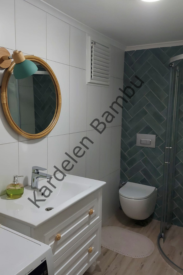 Yuvarlak Bambu (Rattan) Ayna Çerçevesi (70cm)