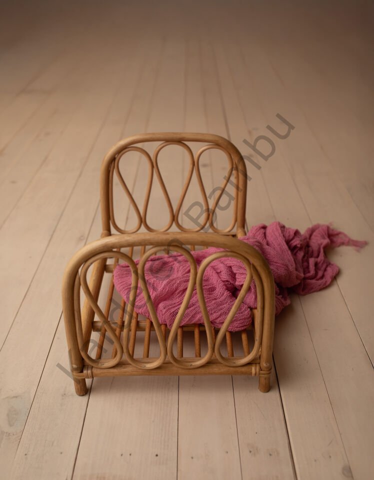 Bambu (Rattan) Damla Model Dikdörtgen Çekim Yatağı / Bambu Props