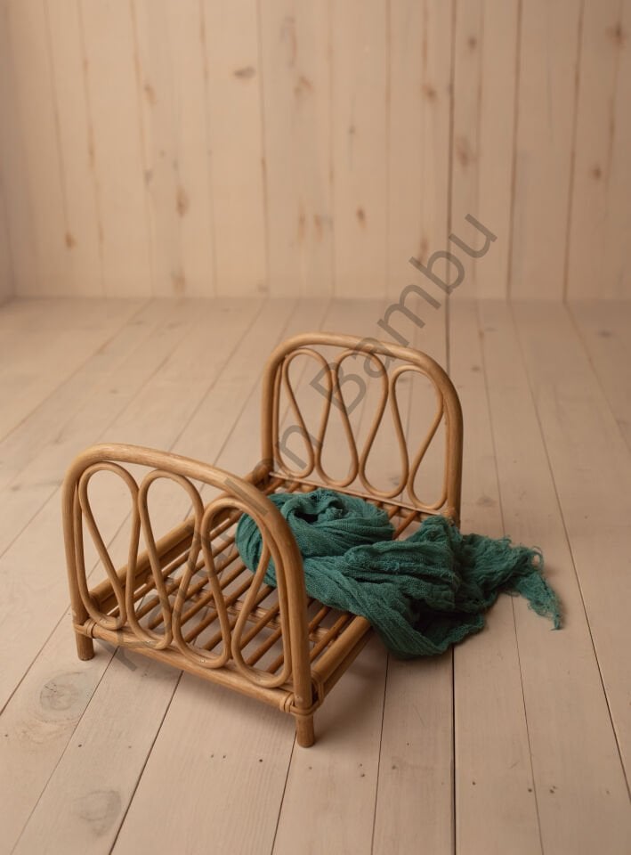 Bambu (Rattan) Damla Model Dikdörtgen Çekim Yatağı / Bambu Props